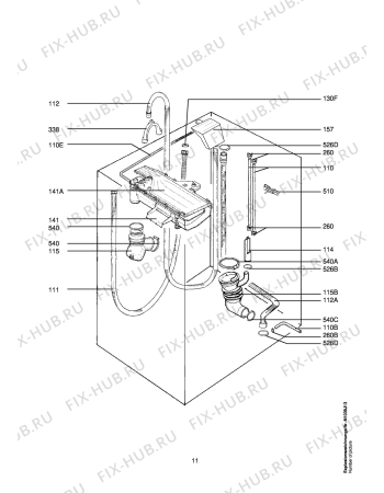 Взрыв-схема стиральной машины Aeg LAV72338-W - Схема узла Hydraulic System 272